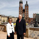 King Harald and Queen Sonja at the concluding press meeting in Krakow (Photo: Lise Åserud / NTB scanpix)